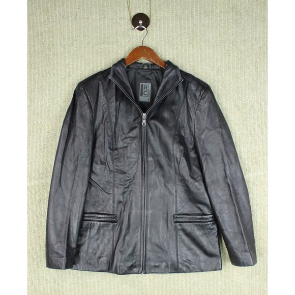 Comstock Expedition Other - Vintage Comstock Expedition Mens Black Genuine Leather Full Zip Jacket Medium